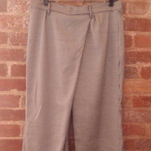 HAODUOYI Black & White Herringbone Cropped Capris Pants Women Juniors XXL